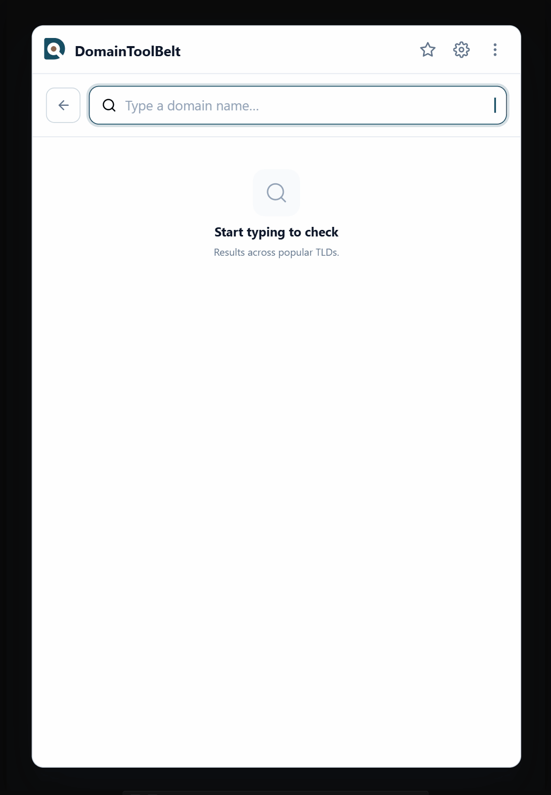 DomainToolBelt extension: type a domain to get instant WHOIS, availability and expiry details